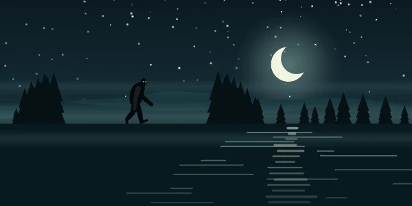 Sighting: A moonlit lake where Sasquatch, Mothman and others turn up.